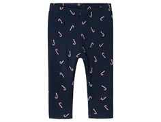Name It dark sapphire candy cane leggings